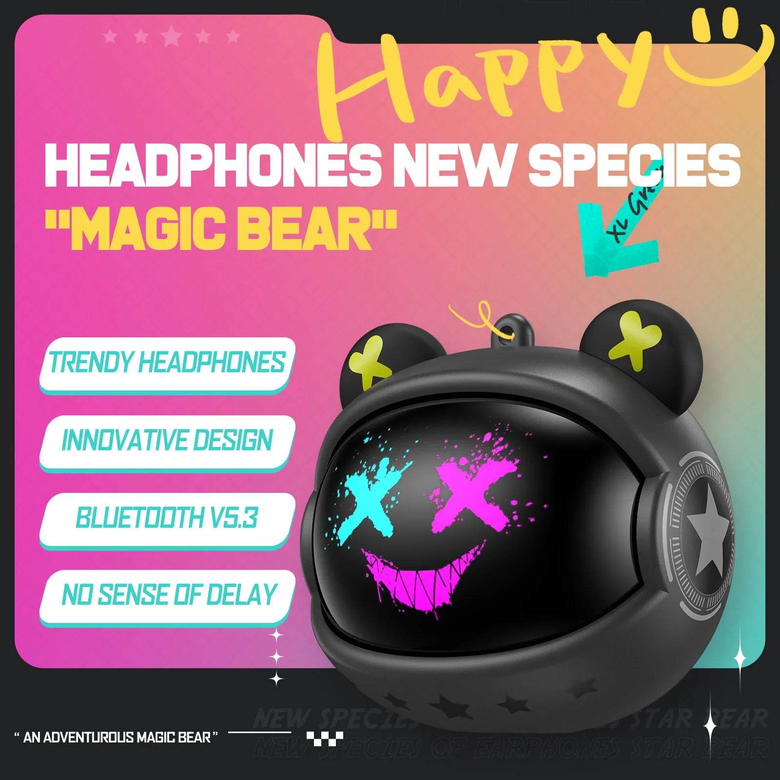 

ONIKUMA T20 Gaming Earphones with Noise Reduction Wireless Rotating Flip Design HiFi Stereo In Ear Touch Earphones with Microp
