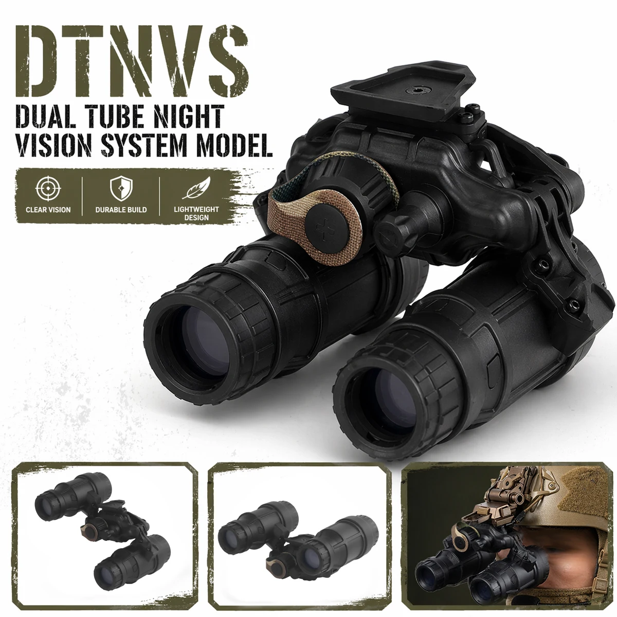 

DTNVS Night Vision Goggles Model Foldable Tactical Binocular Dummy for Airsoft Cosplay Military Helmet Accessories