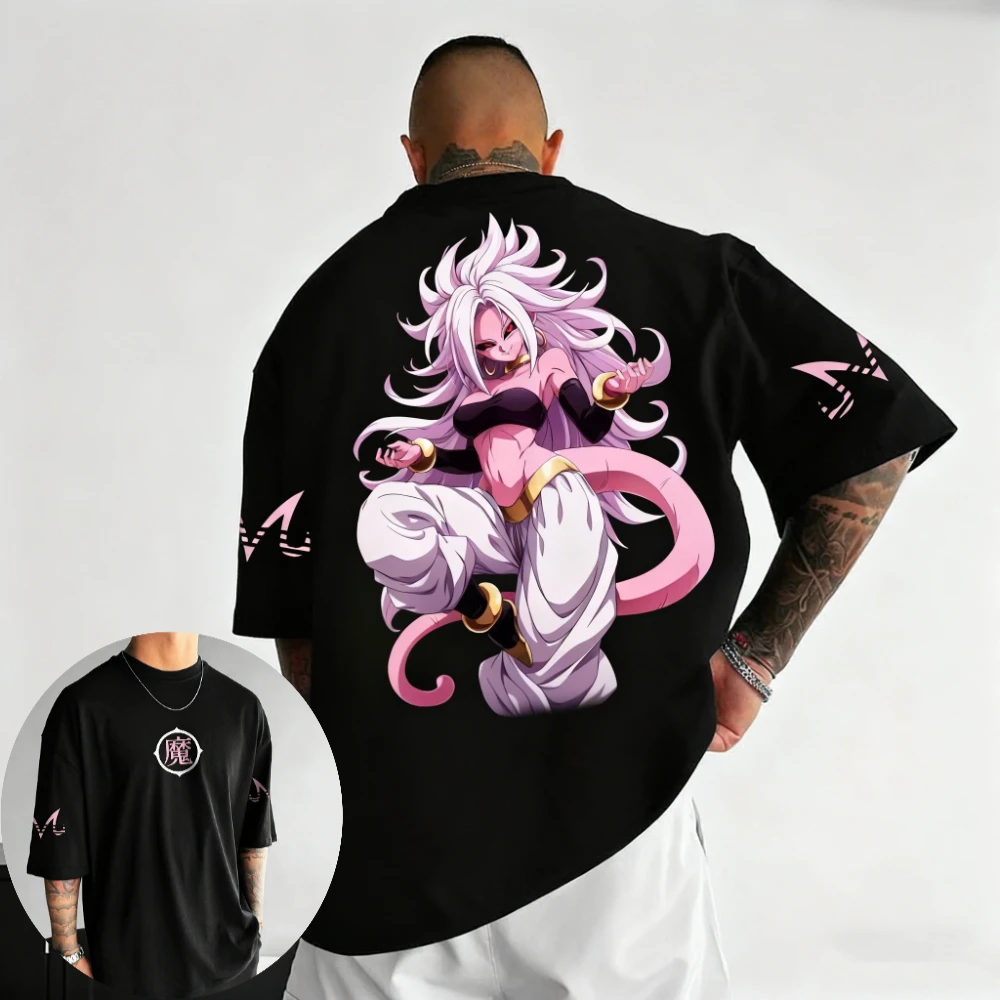 Dragon Ball Android 21 Majin Bedrucktes T-Shirt Herren- und Damen-T-Shirt Herren-Top Sport-T-Shirt Herren-T-Shirt Harajuku Y2K T-Shirt