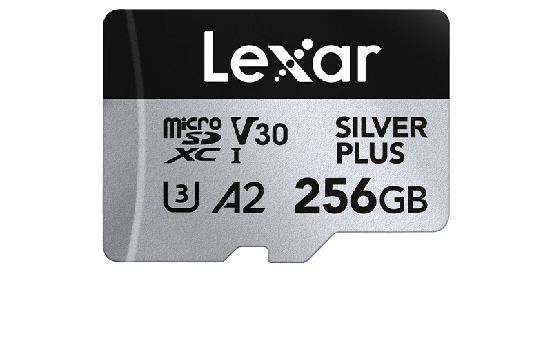 Lexar SILVER PLUS microSD-Karte SDXC UHS-I A2 V30 U3 205MB/s 1366X TF-Karte 64GB 128GB 256GB 512GB 1TB für DJI Drohne 4K Video – Detail 17