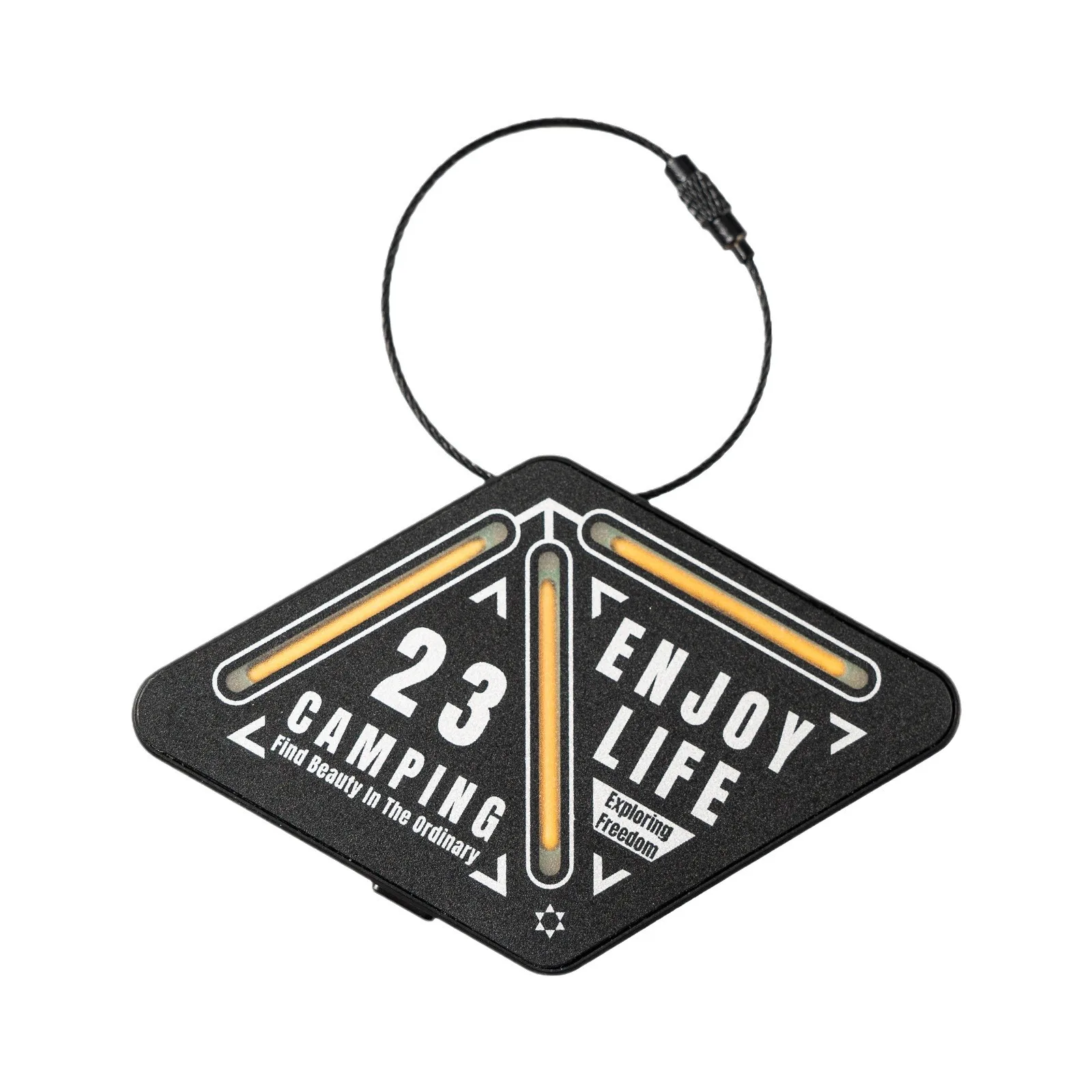 Outdoor Portable Tactics Triangle Light Night Light Badge Tent Warning Decoration Camping Atmosphere Mini Small Pendant Lamp