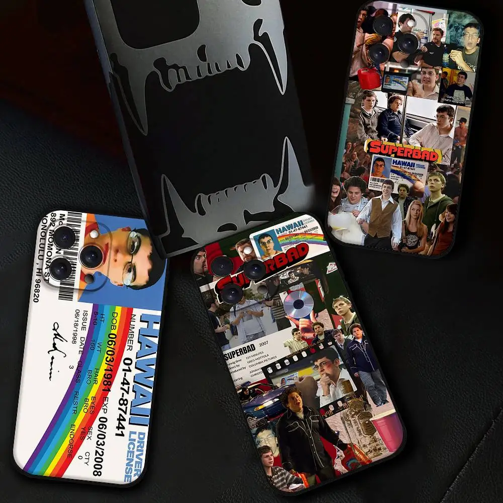 

Чехол для телефона Mclovin Movie Superbad для iPhone 17, 16, 15, 14, 13, 12, 11 X XR XS Plus Pro Max, мини-мягкий черный чехол