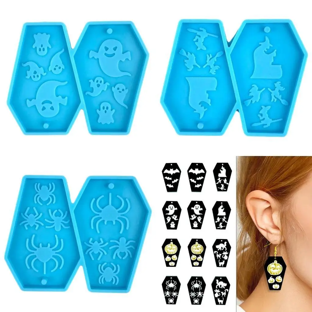 p9fe-1-6x-Хэллоуин-Тема-Силиконовые-формы-Серьера-Подвесная-смола