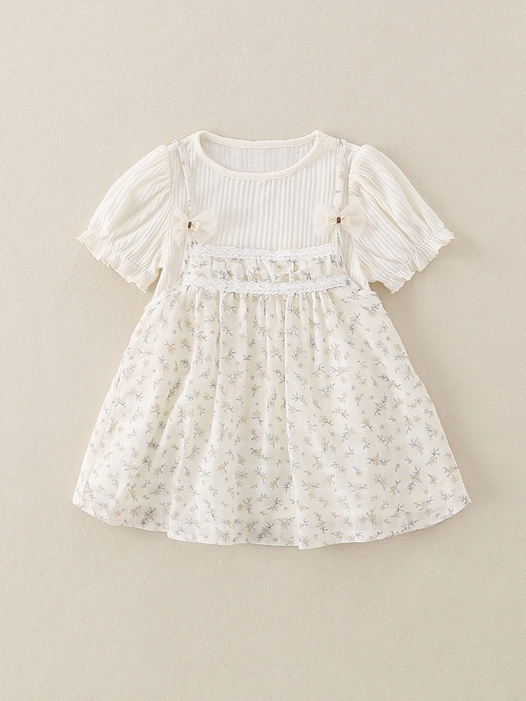 

Очаровательный наряд принцессы для новорожденных девочек, летний комплект с юбкой Rer, хлопковая толстовка с капюшоном ort Sve, легкий в носке и милый дизайн