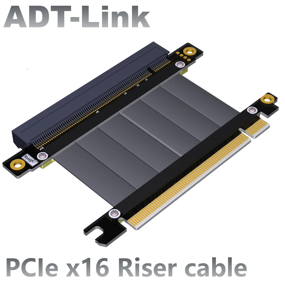 ADT-Link PCI-E 3.0 x16 Riser Cable Graphics Card Extension PCIe x16 Corner 90° 180° 270° Gen3.0 GTX 1080Ti Vertical Adapter Cord