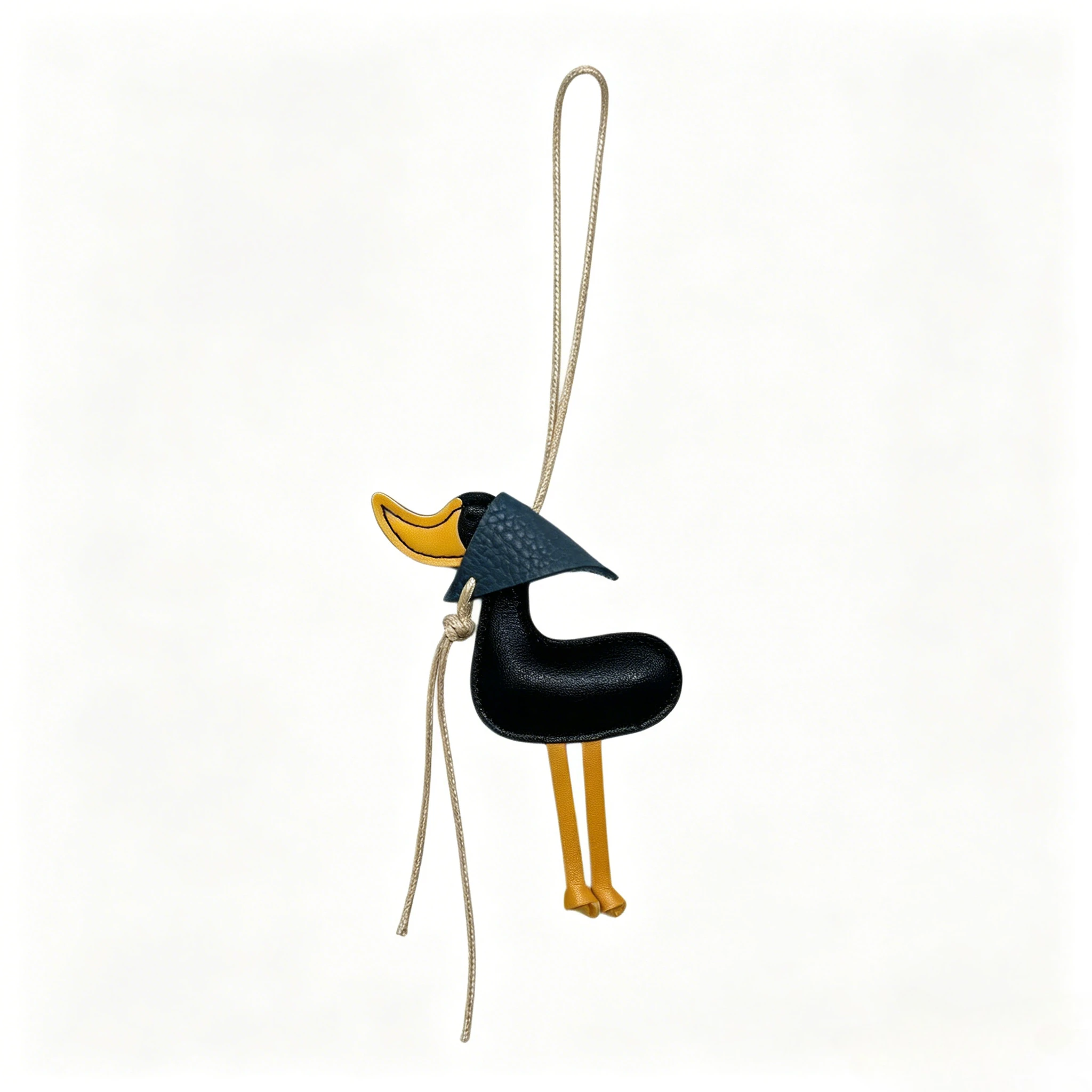 Glückliche Ente Kleine Gelbe Ente Taschenanhänger, DIY Taschenanhänger Schlüsselanhänger, Niedliche Kreative Taschendekoration, Modisches PU-Leder Taschenornament