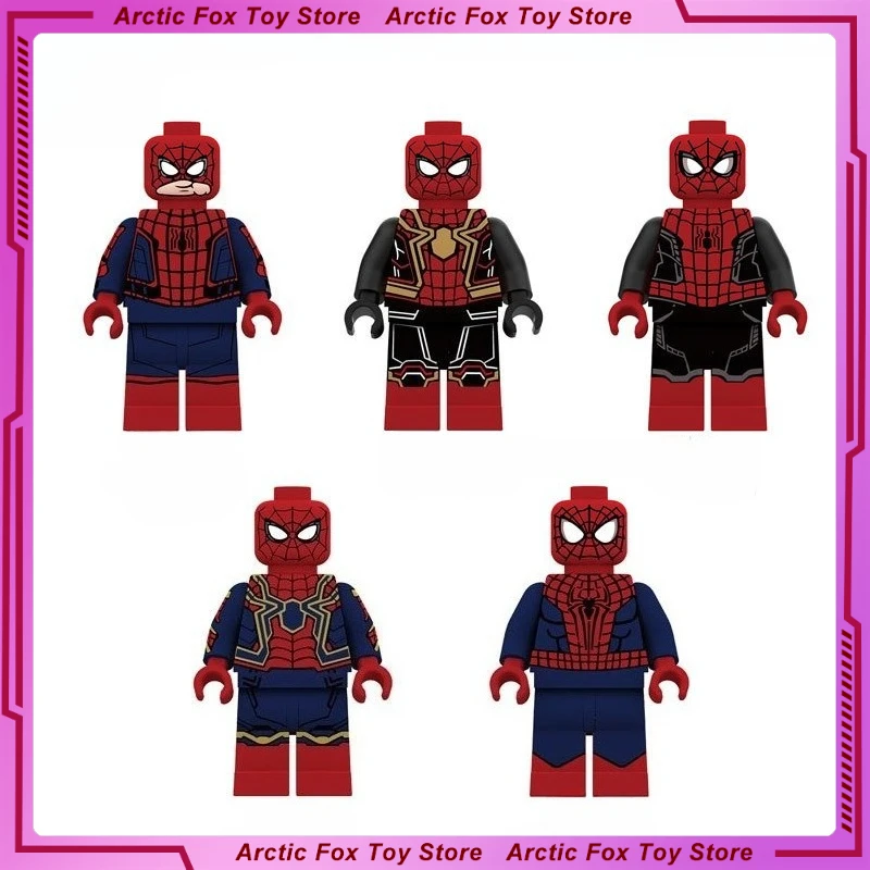

4cm New The Avengers Movie Figure Spider-Man Peripheral Model Assembling Building Blocks Statue Kids New Year Gifts Toys