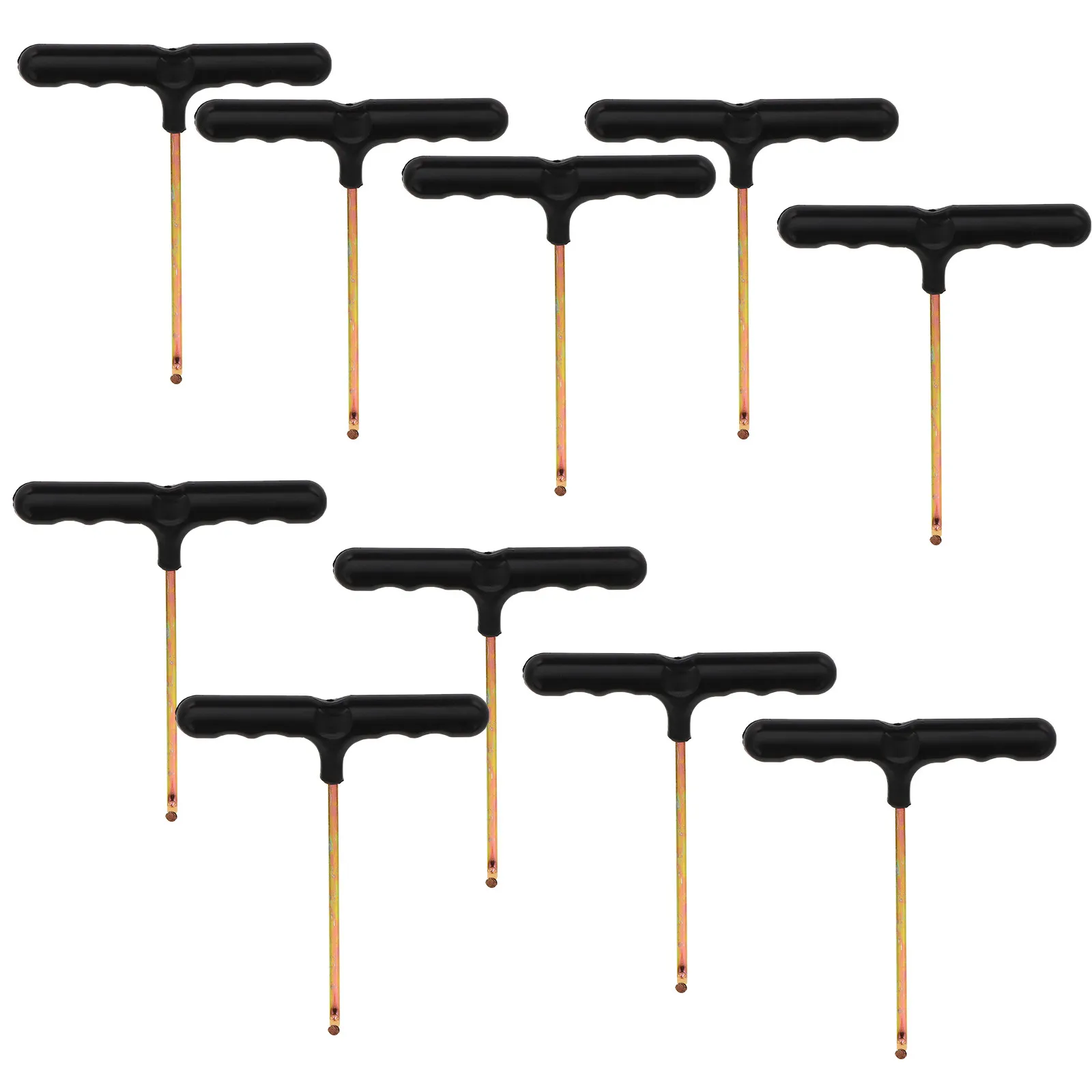 10Pcs Trampoline Spring Tool T-Hook Puller Ergonomic Plastic Handle Comfort Grip Reduced Hand Strain Spring Disassembly Home
