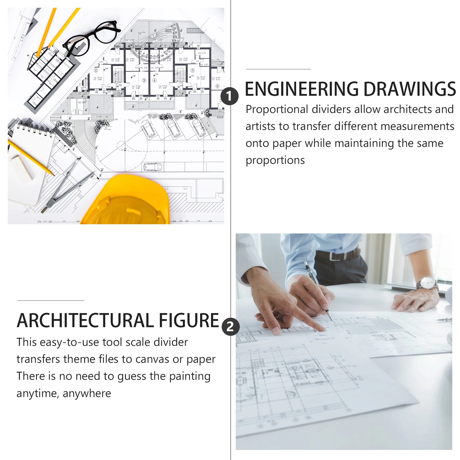 

Multifunctional Drawing Ruler Compass Protractor Art Creative Tool Plastic Proportional Divider Compasses