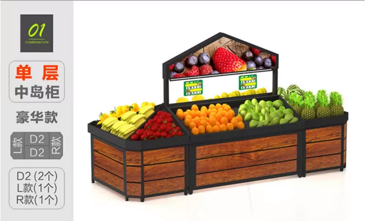 Multi functional fruit rack display rack, fresh supermarket vegetable rack, multi-layer fruit store rack for commercial use