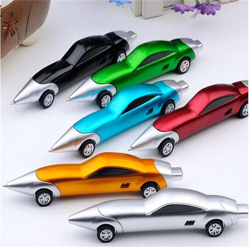 1 piece of random color racing car-shaped ballpoint pen, desk office stationery toy pen, suitable for study and office use