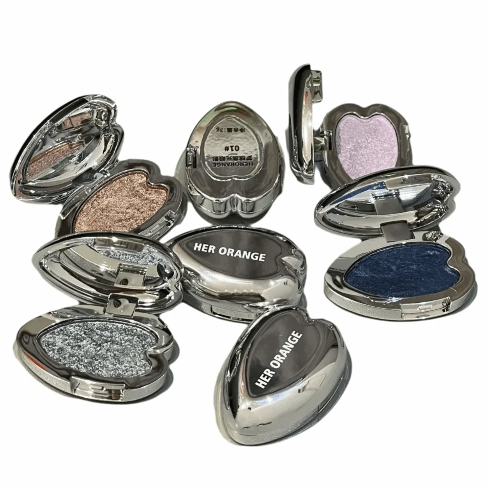 Sombra de ojos brillante, brillo multicromo, sombra de ojos nacarada metálica, paleta de resaltadores de ojos iluminadora de diamante