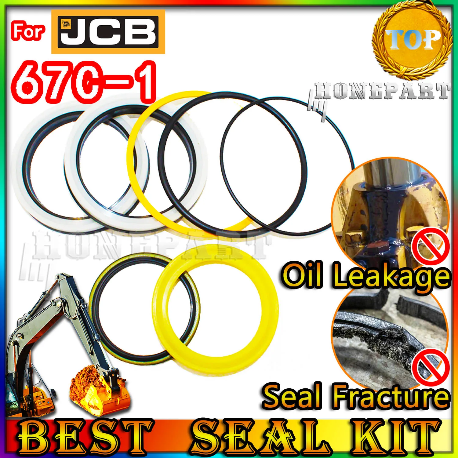 For JCB 67C-1 Oil Seal Repair Kit Boom Arm Bucket Excavator Hydraulic Cylinder 67C 1 Service Orginal Quality Track Spovel Hammer