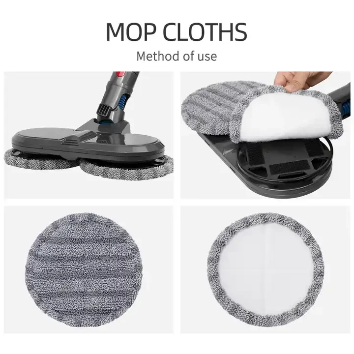 رأس تنظيف الممسحة الكهربائية الرطبة والجافة 2025 - متوافق مع المكانس اللاسلكية Dyson V7-V15 Slim (فرشاة تنظيف الأرضيات متعددة الأسطح