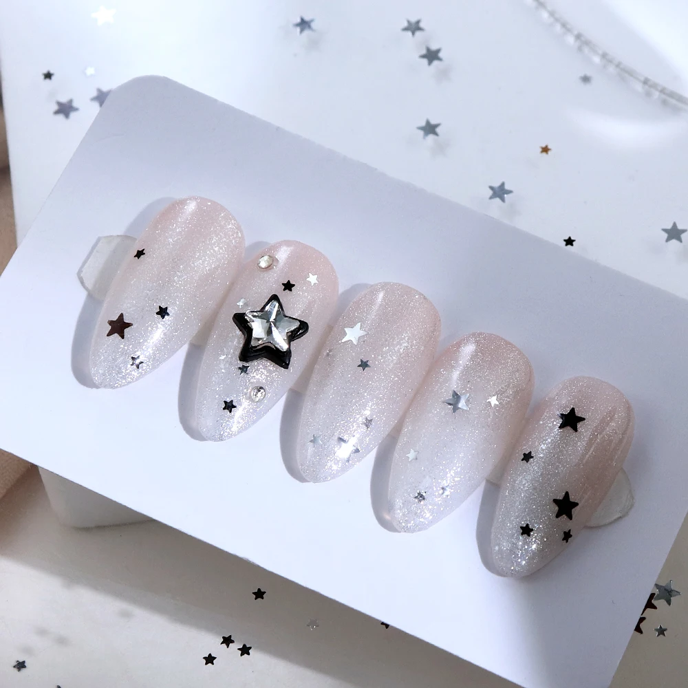 Estrelas prateadas douradas lantejoulas diy acessórios de manicure 1mm 3mm estrela de cinco pontas decorações de unhas flocos brilhantes suprimentos de joias para unhas