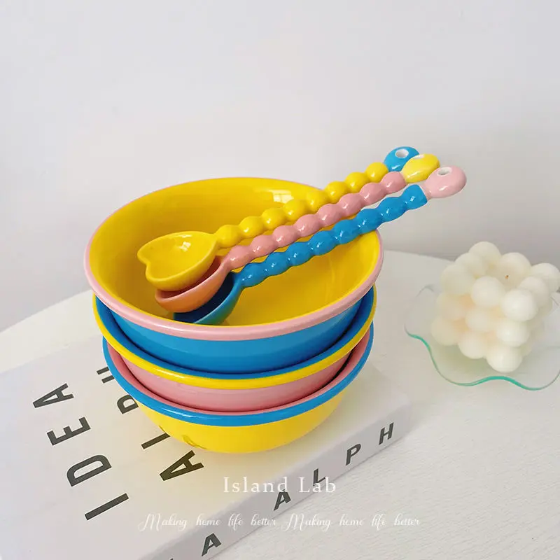 Household Rice Bowls,instant Noodles Bowls,Salads,Eating Cereals Cup High Temperature Underglaze Color Suitable Microwave Ovens - Image 2