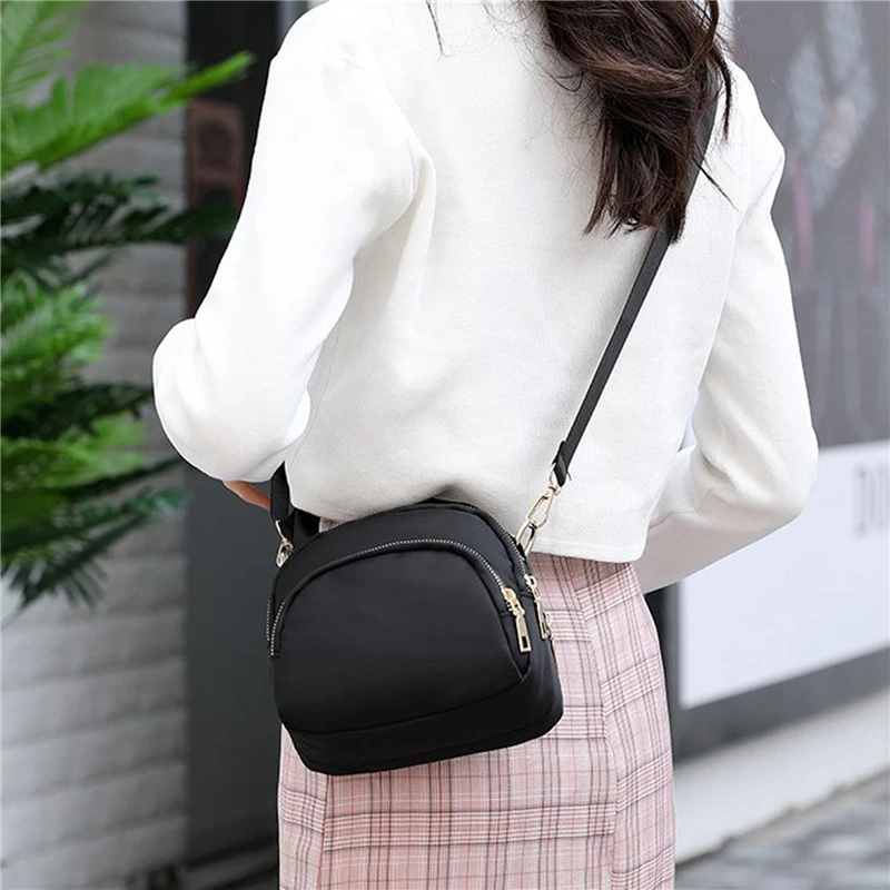 Single-shoulder Bags For Women multi-layer Mini Nylon Crossbody Shoulder Bag Female Fashion Solid Color All-match Handbag