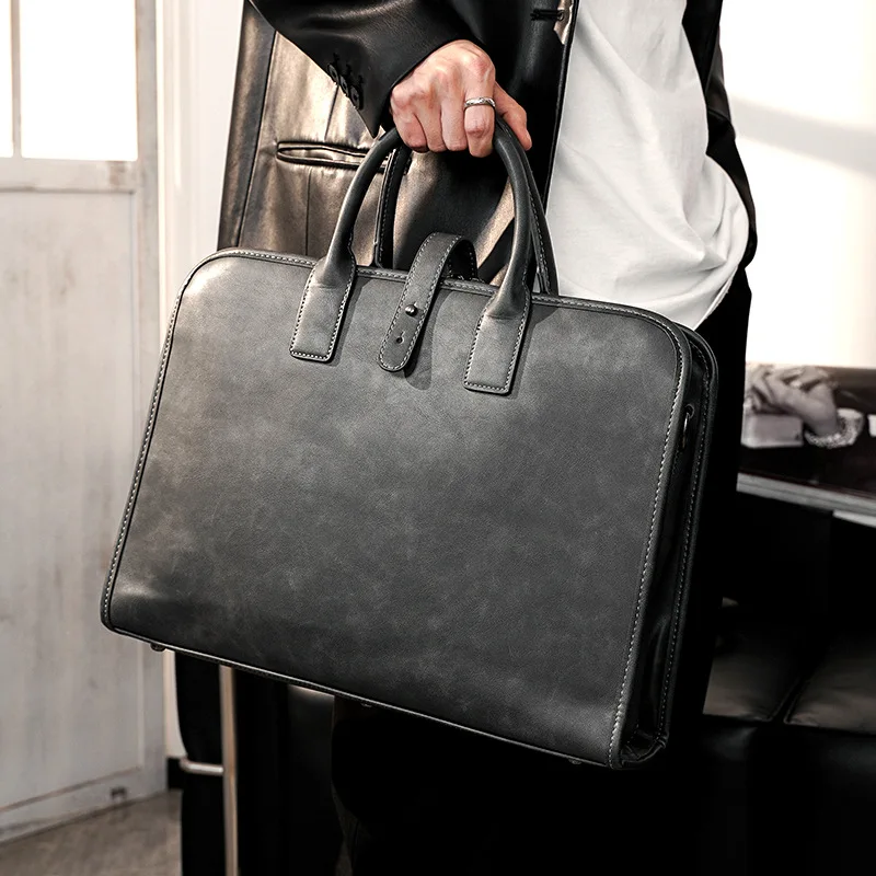 Valigetta da uomo Borsa grande per laptop Tote da uomo in pelle Pu Designer Business Borse a tracolla a spalla Borsa da avvocato 2025 Uomo