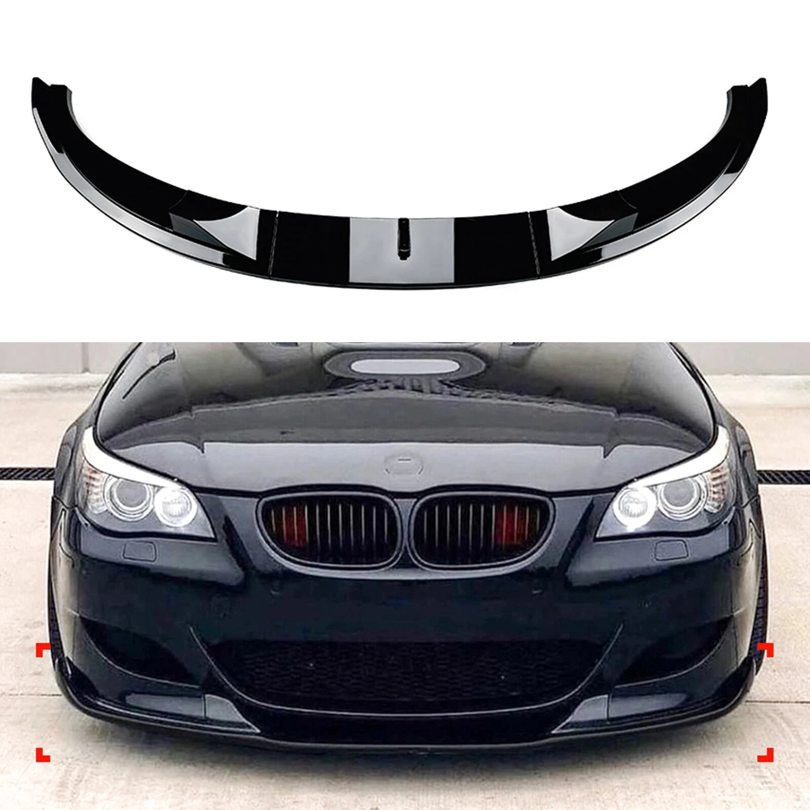 

Car Front Bumper Lip Spoiler Splitter Diffuser For BMW 5 Series E60 E61 Original-M5 2005-2010 3Pcs Modification Accessories