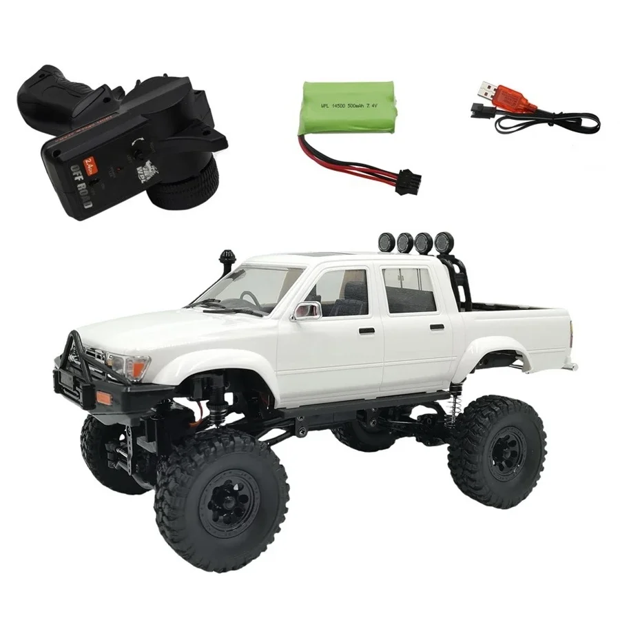 

WPL C64-1 1/16 2.4G 4WD RC Crawler Car RTR Full Scale 260 Motor Electric Buggy LED Light Climbing Truck Car Kids Gift