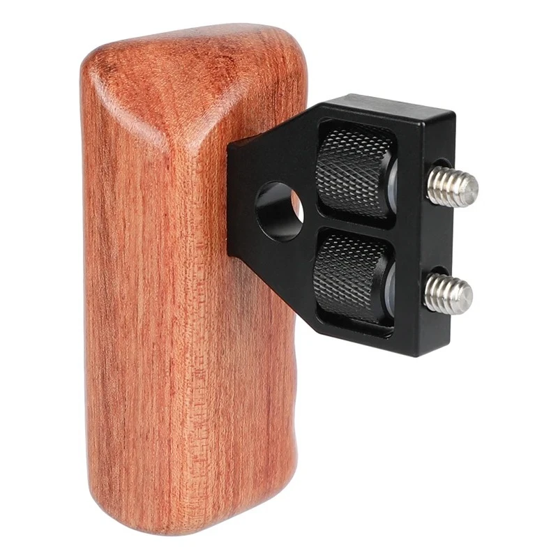 

Universal DSLR Camera Cage Side Handle Ergonomic Design Camera Cage Wooden Side Grip Handle SLR Photography Grip