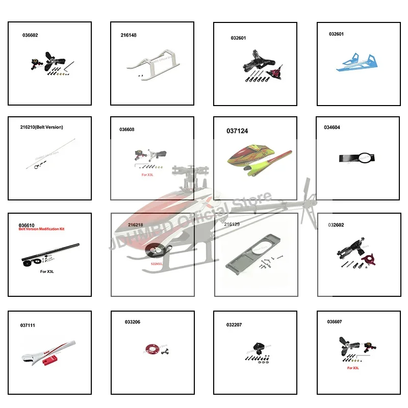 GAUI X3 Parts Upgrade Version Three Tail Blade Set  Bottom Plate Three-Blade Rotor Head  For X3 RC Helicopter