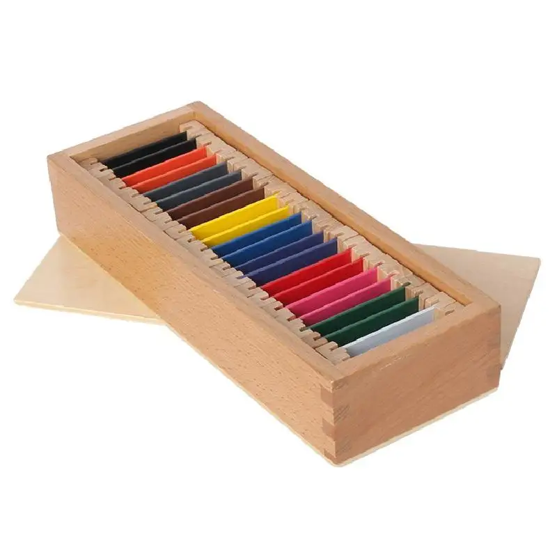 1/2/3 Color Board Wood Preschool Toy Montessori Sensorial Material Learning Color Tablet Box Educational Learning Toys