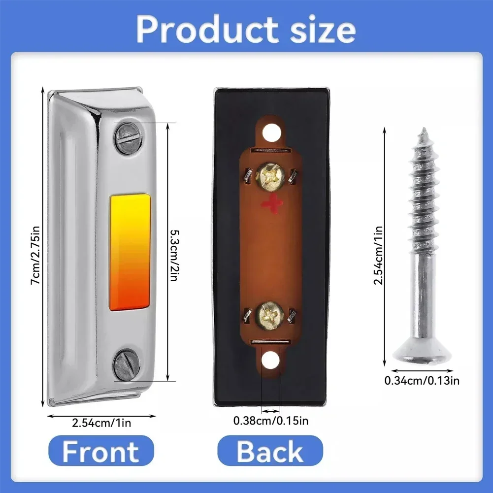 1pcs ABS+Metal Wired Doorbell Button LED Light Door Bell Buttons Home Replacement Hardware Security Protection