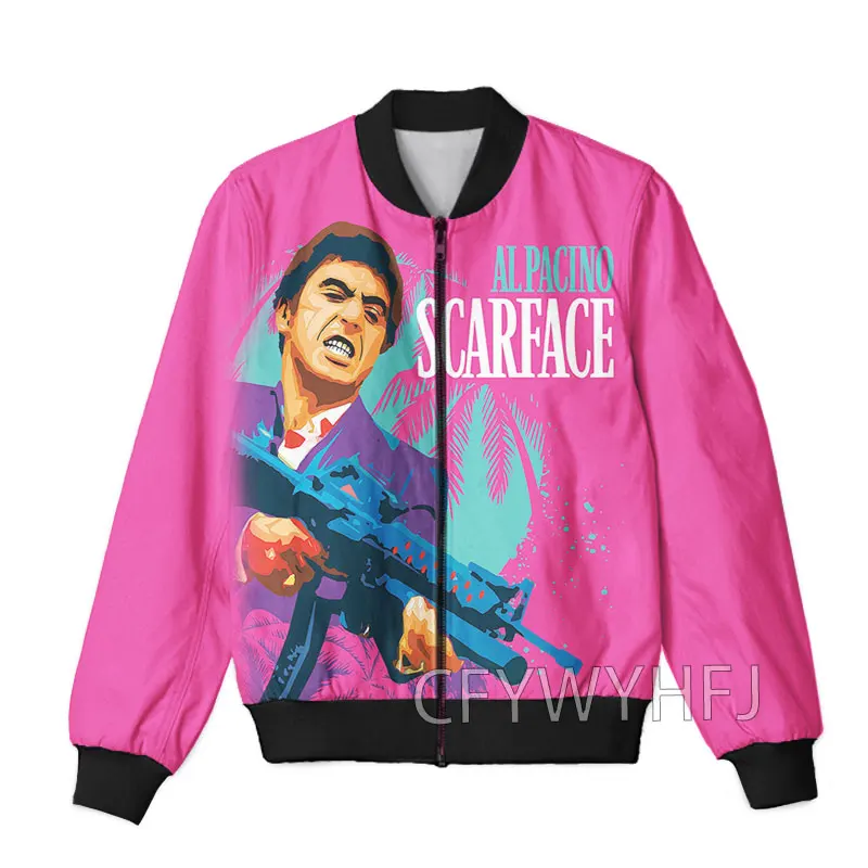 CAVVING 3D Printed  Scarface  Zipper Bomber Jackets Men Overcoat Mens Coat Zip Up Jackets for Women/Men