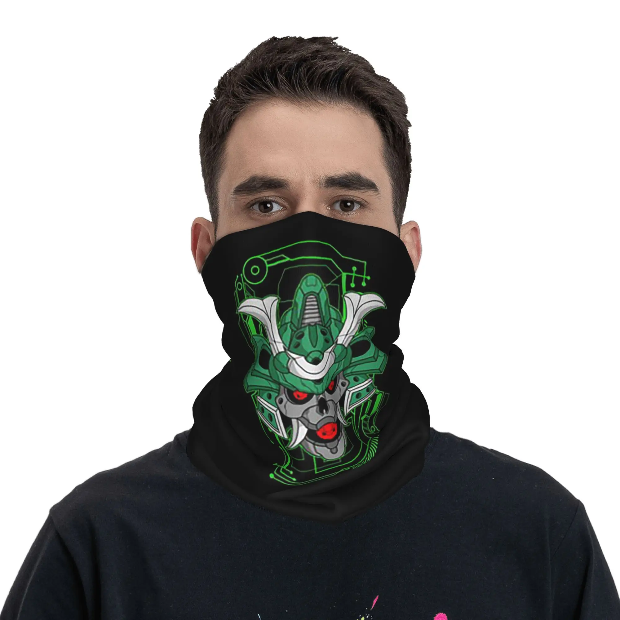 

Samurai Mecha-Inspired Japanese Art Devil Bandana Neck Gaiter Printed Face Scarf Headband Outdoor Sports Unisex Adult Breathable