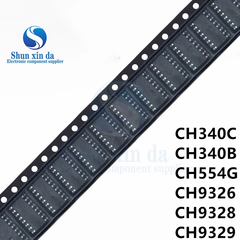 10PCS CH340 CH340B CH340C CH340G SOP-16 CH340N SOP8 CH340E MSOP10 CH340K ESOP10 CH340T SSOP20 SMD IC USB To Serial Port Chip