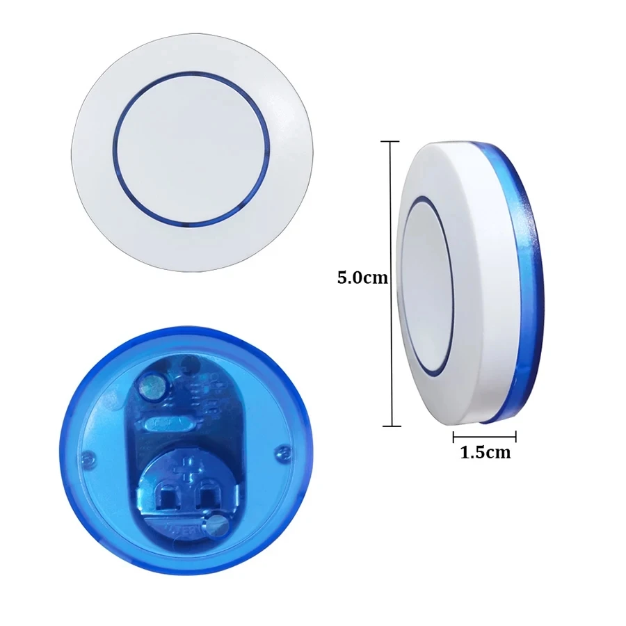 Mini Wireless Light Switch 433mhz Round Push Button Wall Panel Switch 10A 85-240V Relay Receiver Can Connect Traditional Switch