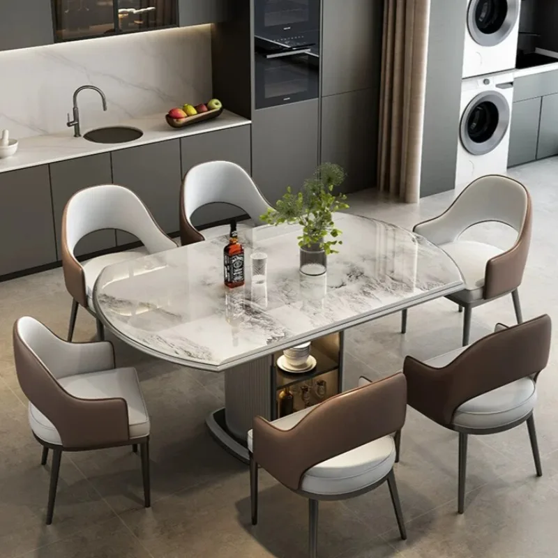 

Design Minimalist Dining Table Nordic Waterproof Living Luxury Dining Table Games Space Savers Oval Dining Room Furniture