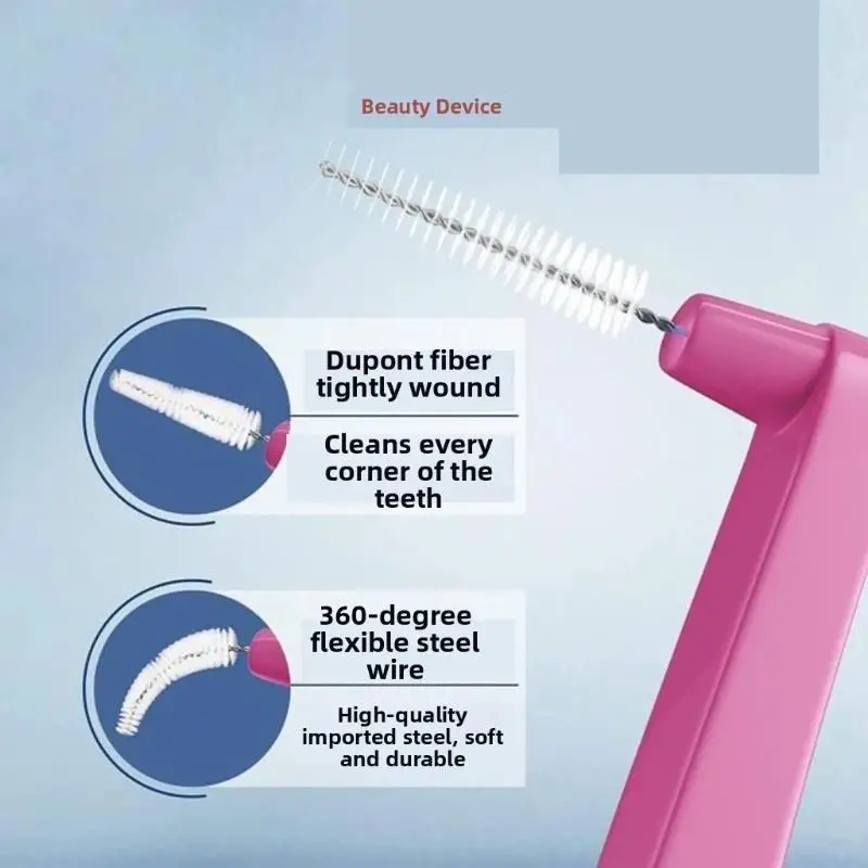 Set mit 10 Interdentalbürsten für Zahnspangen, L-förmige Interdentalbürsten für die Mundhygiene – Detail 3