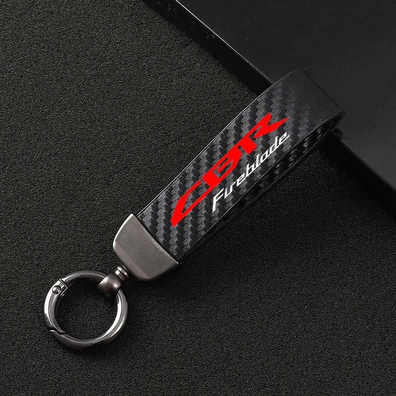 LLavero de cuerda de cuero de fibra de carbono para motocicleta, llavero de moda para Honda CBR Fireblade CBR1000RR CBR Fireblade 2008-2017, nuevo