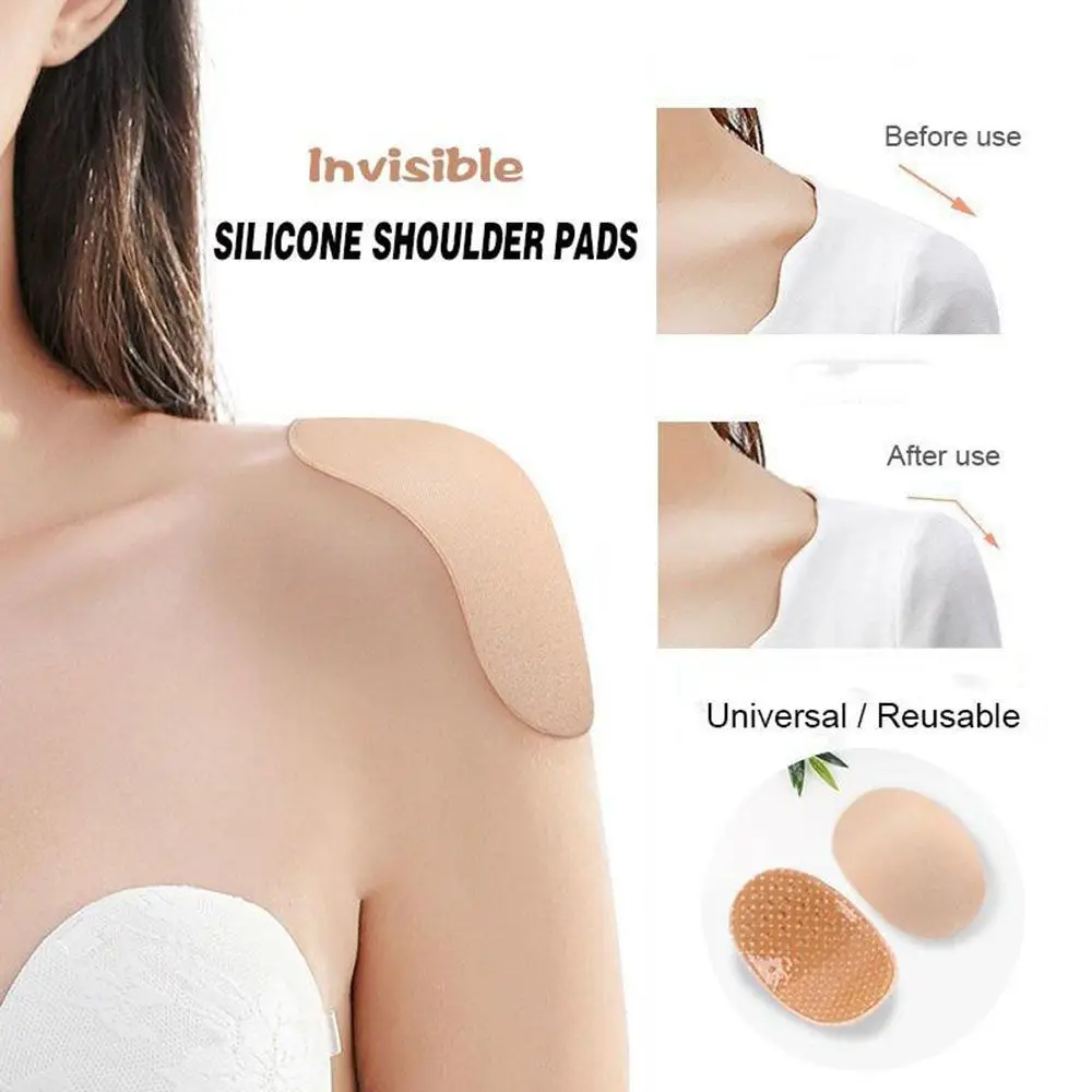 2Pcs Soft Anti-Slip Invisible Shoulder Pads Naturally Increased 2 IN