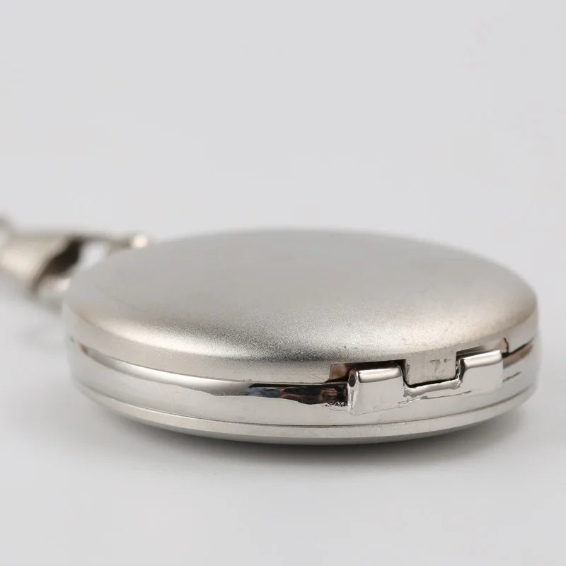 Vintage Luxury Sliver Gold Black Simple Quartz Pocket Watch for Men Golden Case Fob Chain Clock for Collection Necklace Watches