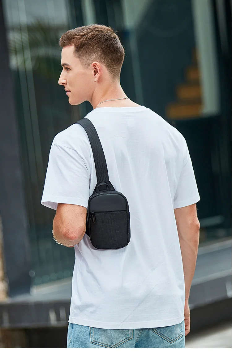 Mini bolso de pecho informal para hombre y mujer, bandolera de nailon resistente al agua para correr al aire libre, ciclismo, viajes, bolsas de teléfono