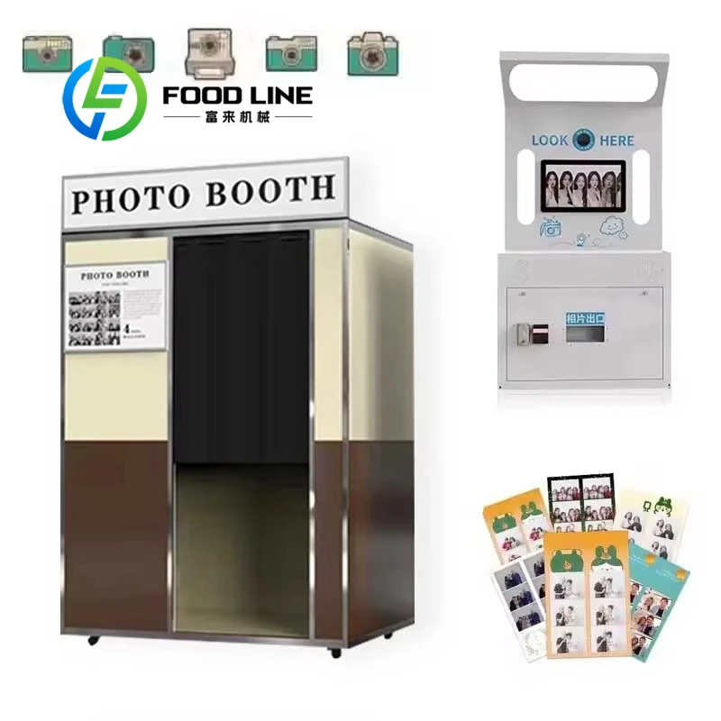 Customize Professional Photo Booth,Self Service Coin Operated Photobooth Machine 3d Photography Self Service