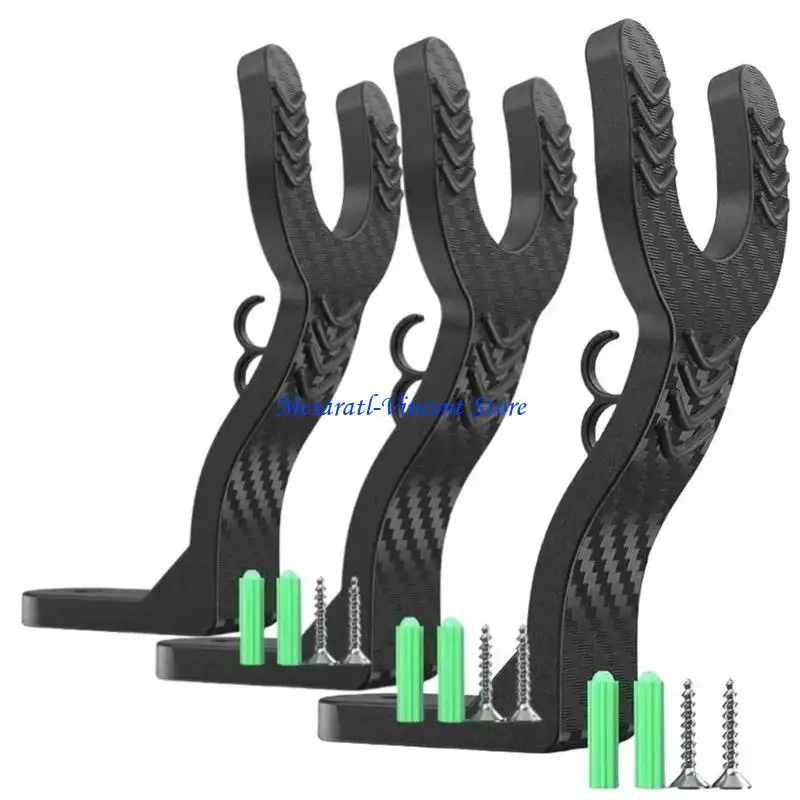 

A70F Quick Install Wall Hook Helmet Hanging Rack Stand Vertical Space Saving With Protective Coating for Motorcycle Backpacks