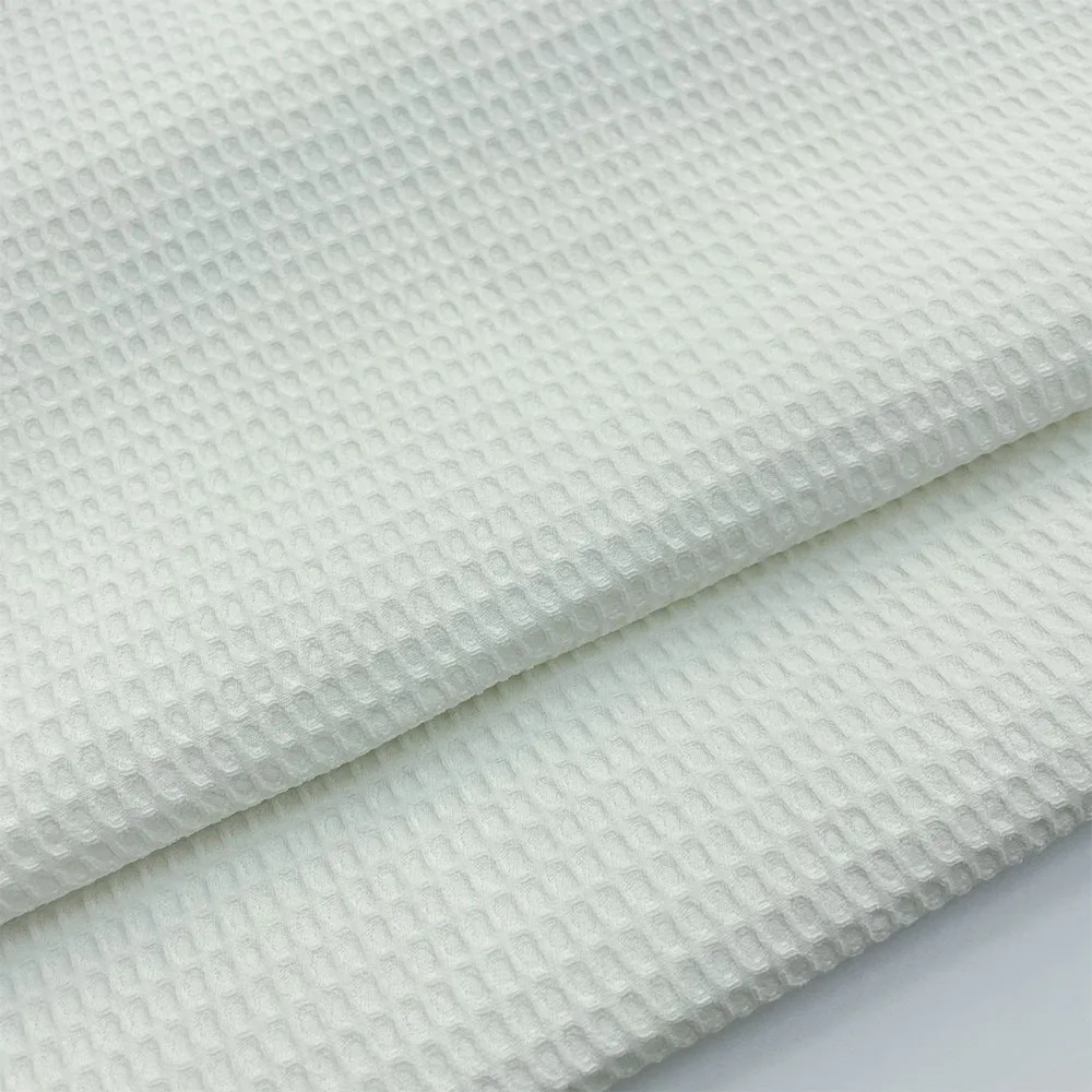 Solid Color Waffle Check Polyester Cotton Knitted Fabric For Sew Sofa Blanket Pillowcase Cushion Towel Craft Materials DIY Cloth