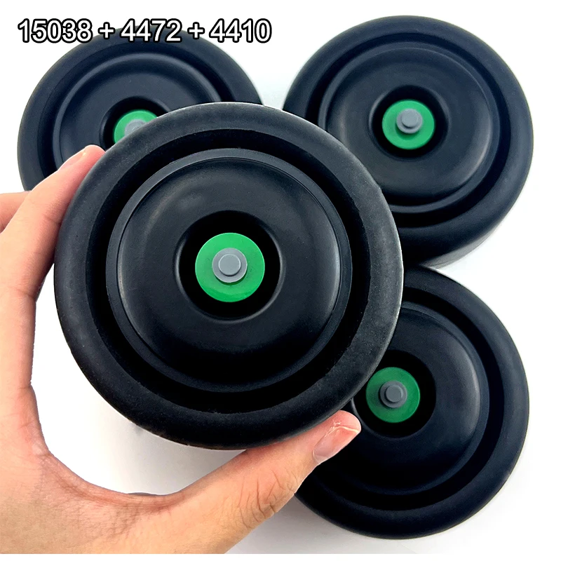 新しいMOCカスタムホイール15038 4410 4472 互換性のある42171 42141 F1 CADAカーホイール15038 49294ビルディングブロックモデルアクセサリー