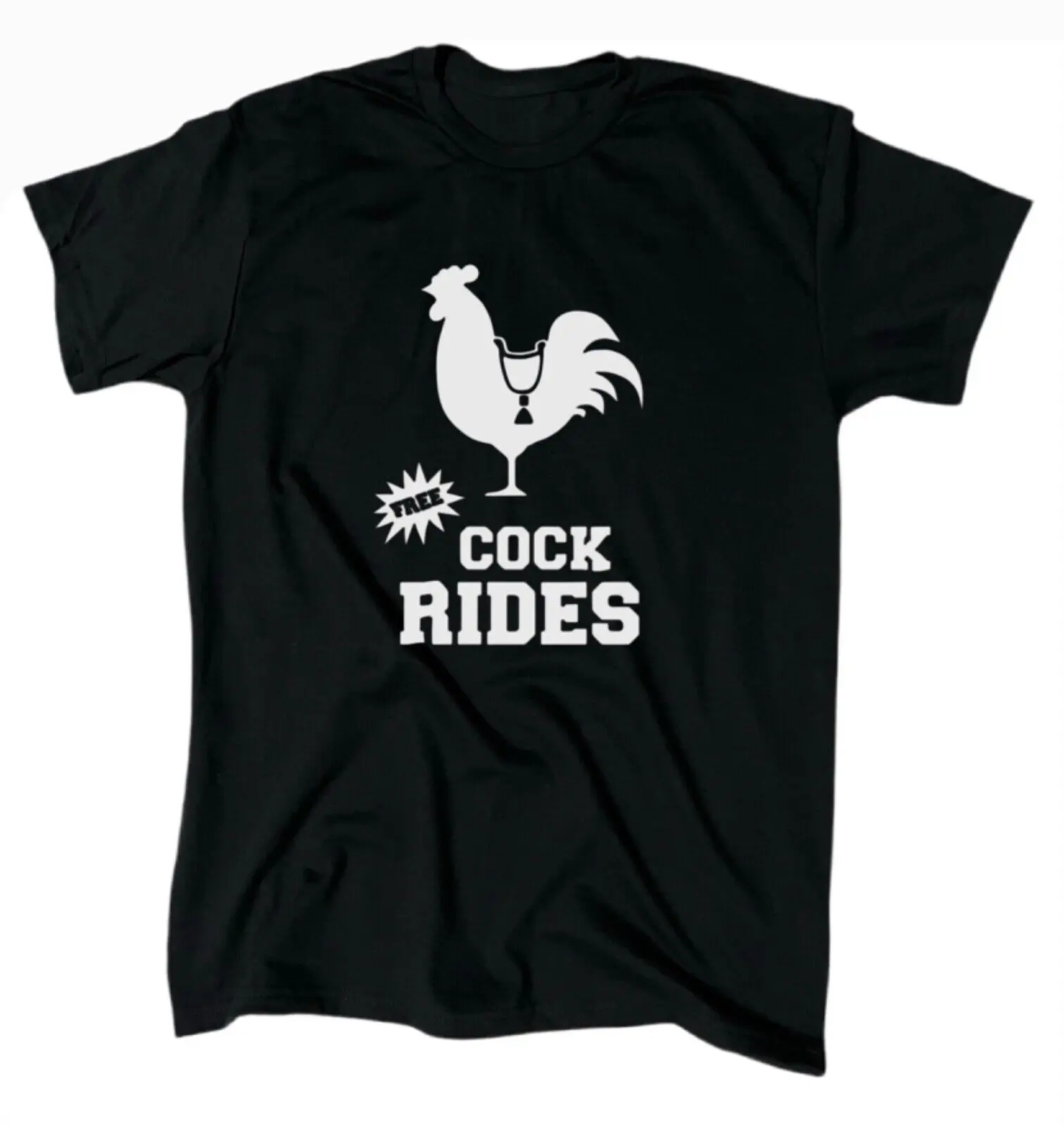 

Бесплатная футболка Cock Rides Funny Men Äbouw Футболка из хлопка Crew Joke