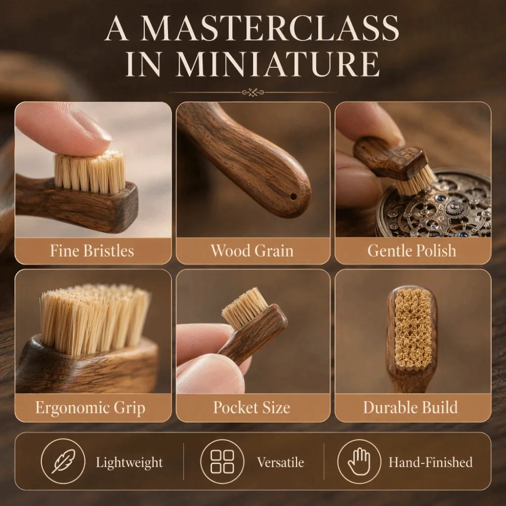 Portable Mini Wenwan Brush Hand-tied String Compact Hand-tied Wenwan Brush Tiny Size Fine Detail Cleaning Pocket Wenwan Brush