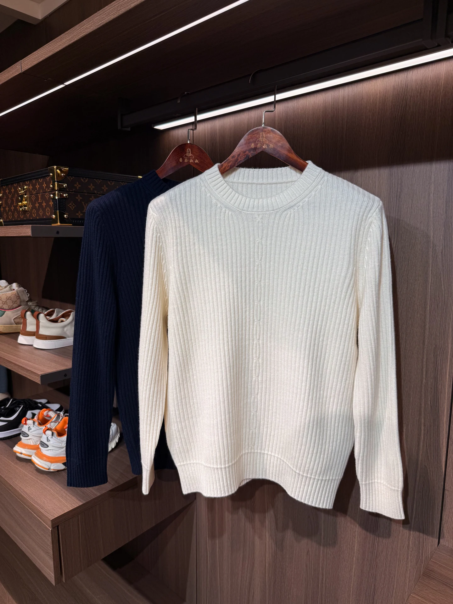 

Winter Woolen Knitwear Men's Thiened Comfortable High-Quali Pure Wool Sweater Sli round Ne Casual Top