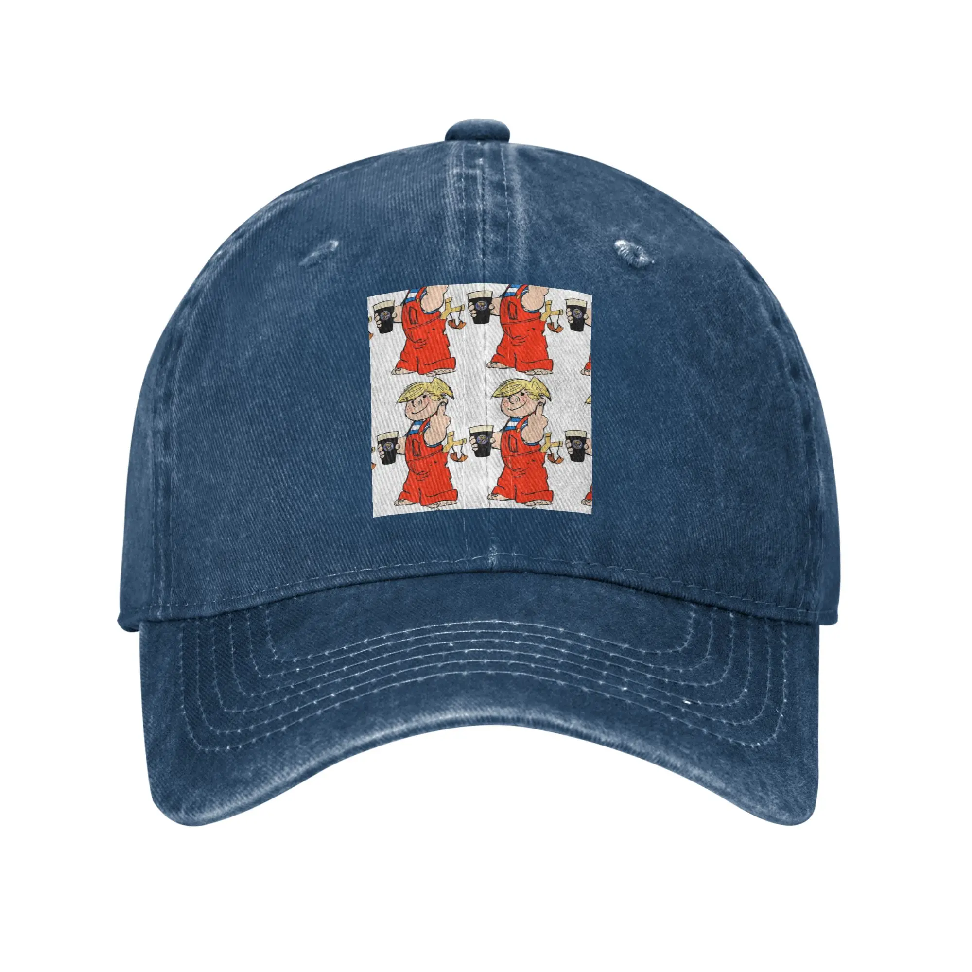 Dennis the menace Denim Fabric Cap Casual Baseball Caps Adjustable Hat Summer Unisex Baseball Hats