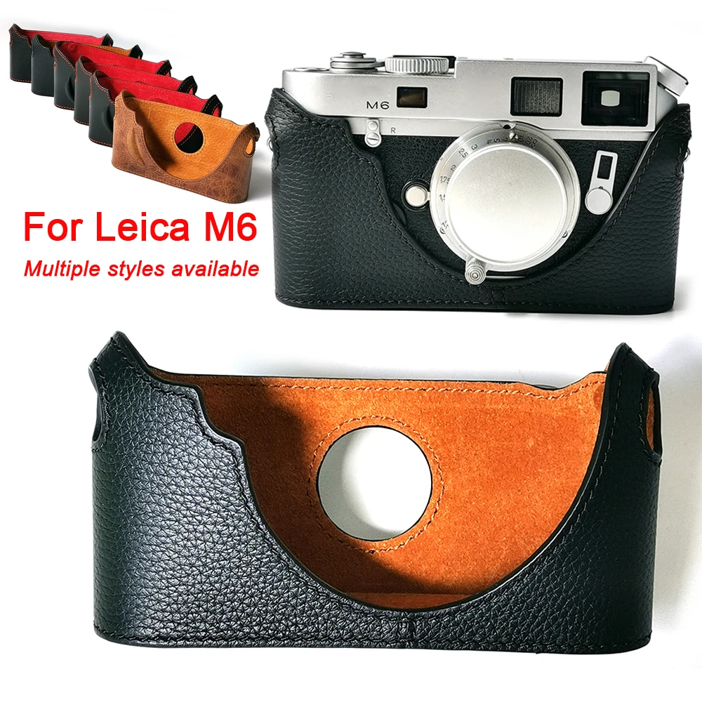 For Leica M6 Cowhide Leather Camera Bag Protective Case Cover Bodysuit High Quality Handmade Camera Bags Accessories
