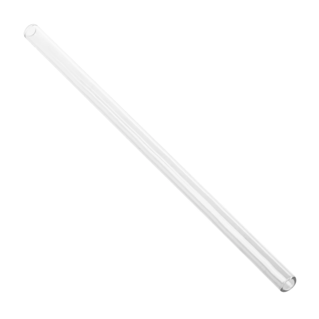 High borosilicate glass Drinking Straw Wedding Birthday Diameter 8mm Length 7 Inches , Transparent