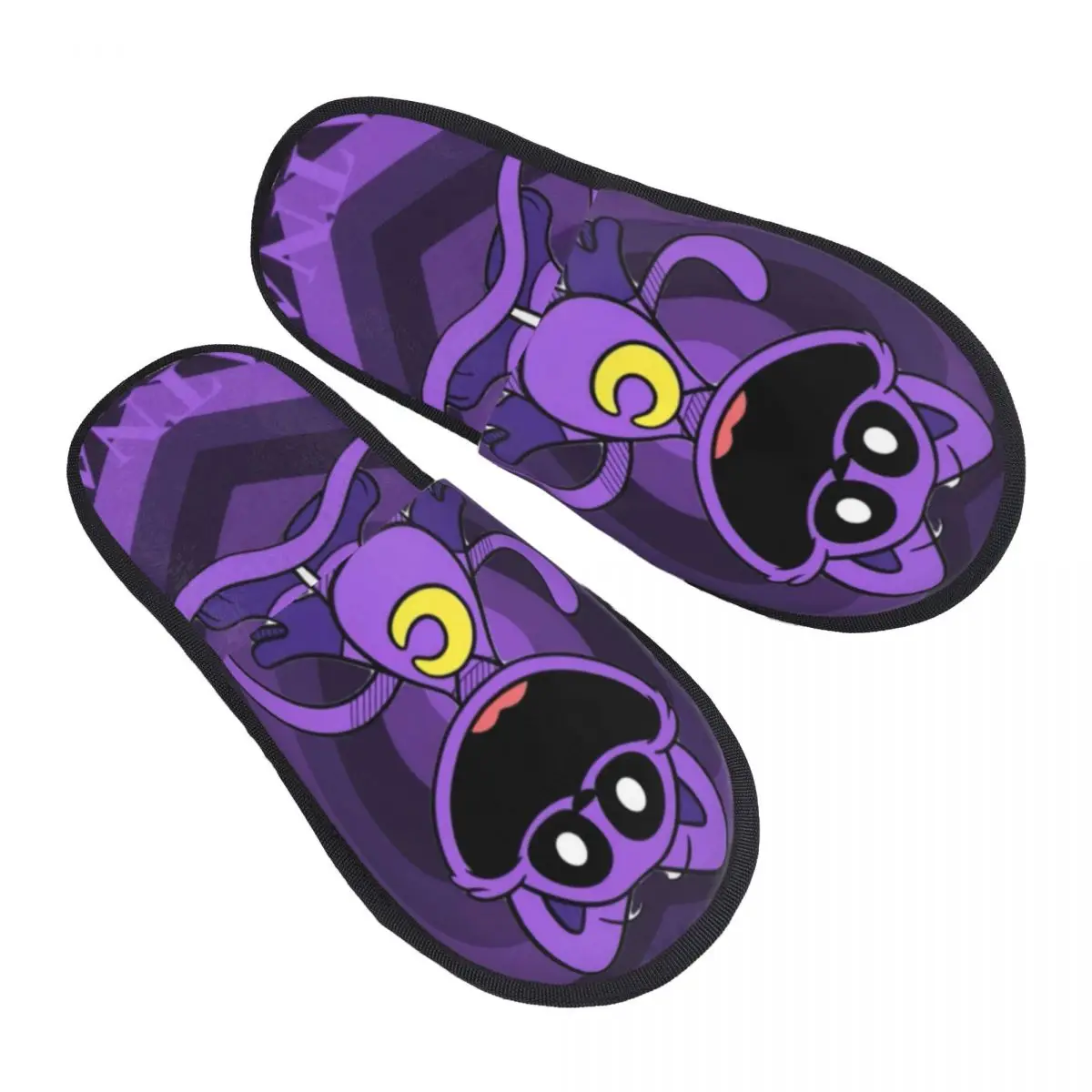 Custom Smiling Critters Catnap House Slippers Women Soft Memory Foam Slip On Hotel Slipper Shoes