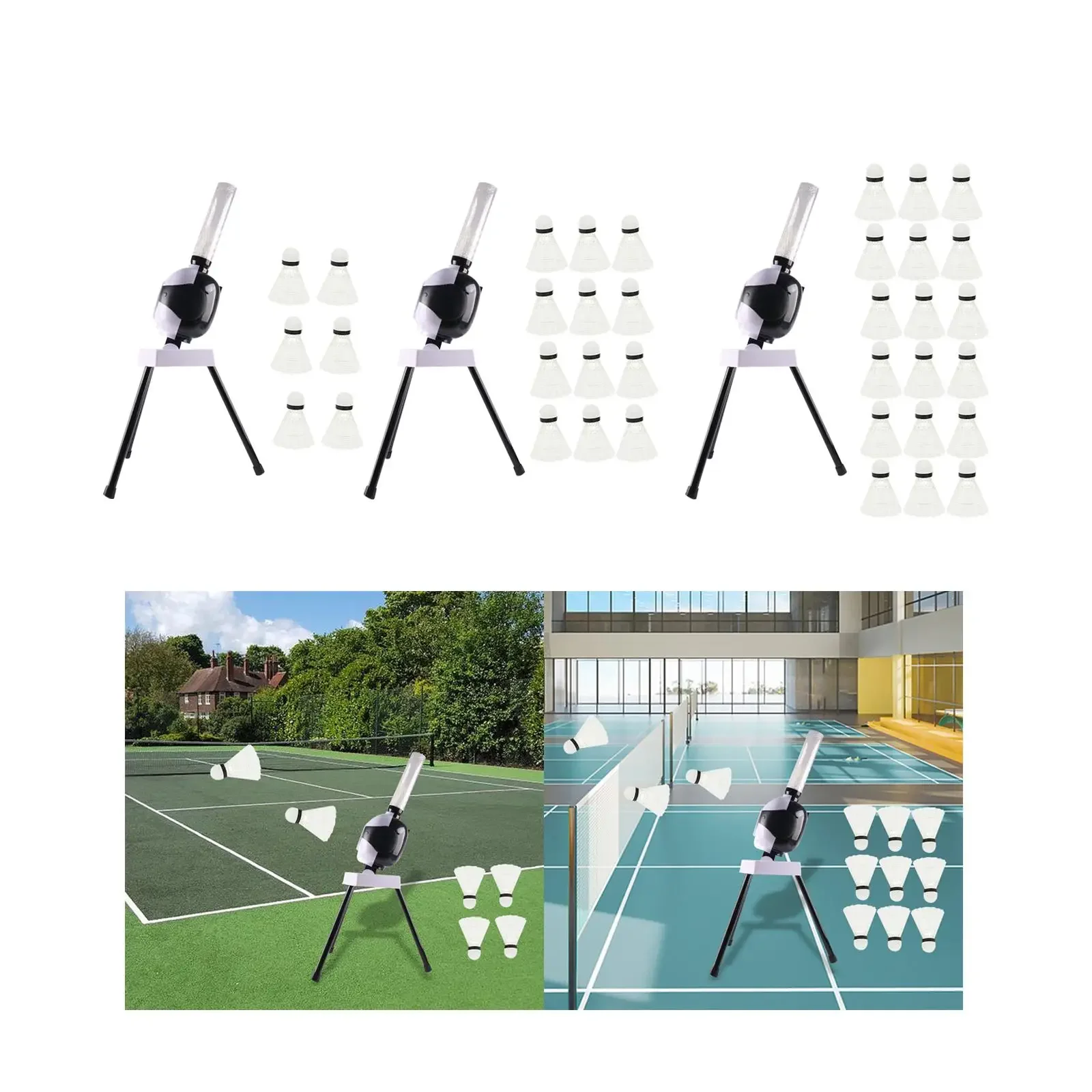 قاذفة كرة الريشة، آلة تقديم كرة الريشة الأوتوماتيكية، كرة الريشة الآلية للعب الذاتي للبالغين المبتدئين في الهواء الطلق